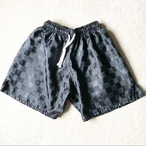VKM Unisex youth soccer shorts, black check SZ M
